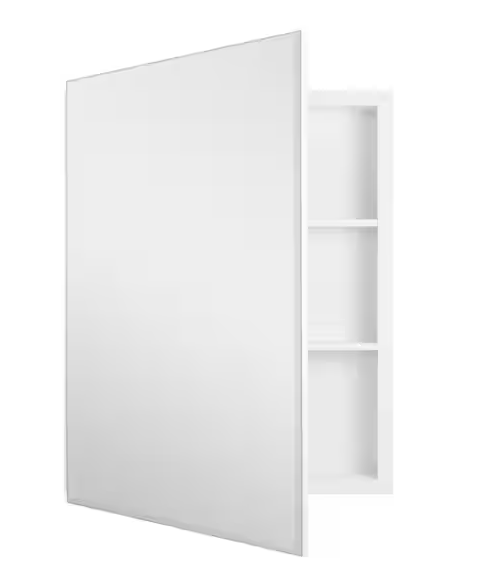 Glacier Bay 23.6 in. W x 30 in. H Rectangular Wood Composite Medicine Cabinet with Mirror