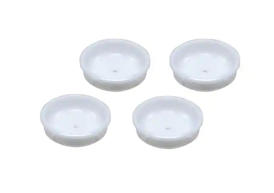 Everbilt 1-1/2 in. White Plastic Insert Patio Furniture Cups (4-Pack)