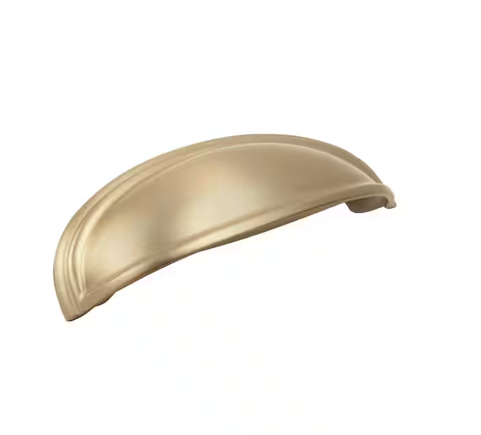 Ashby 3 in. or 4 in. (76mm or 102mm) Traditional Golden Champagne Cabinet Cup Pull