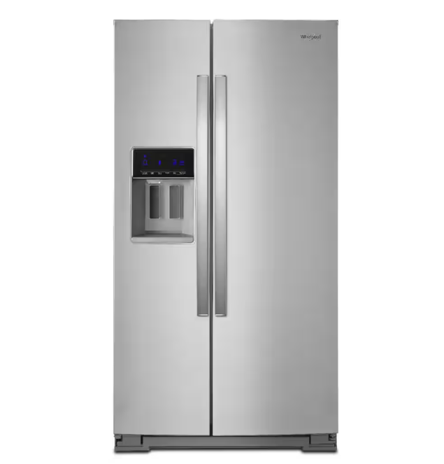 Whirlpool WRS571CIHZ 20.6 cu. ft. Side By Side Refrigerator in Fingerprint Resistant Stainless Steel, Counter Depth
