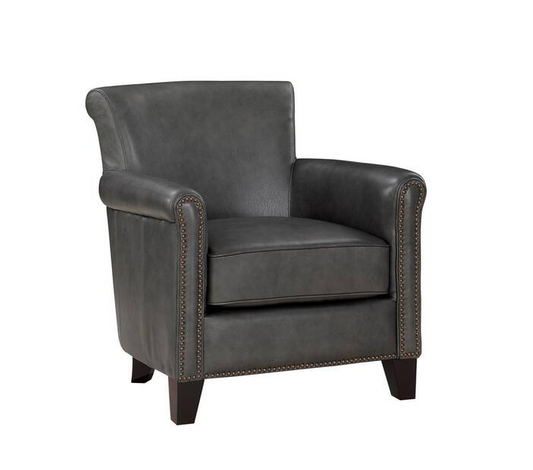 Kailee Gray Leather Upholstery Accent Chair