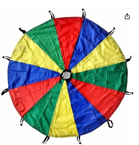 GSi Kids Play Parachute Rainbow Parachute (16 Feet)
