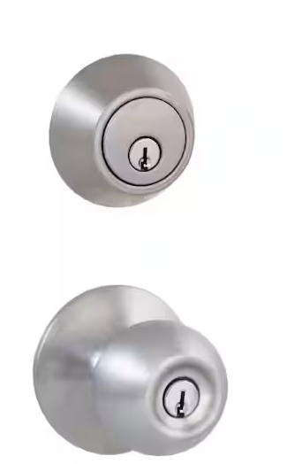 Saturn Stainless Steel Combo Pack with Single Cylinder Deadbolt