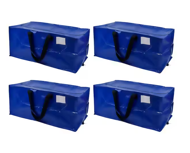 Durasack 20 Gal. Heavy-Duty Moving and Storage Bag Blue Polypropylene (4-Pack)