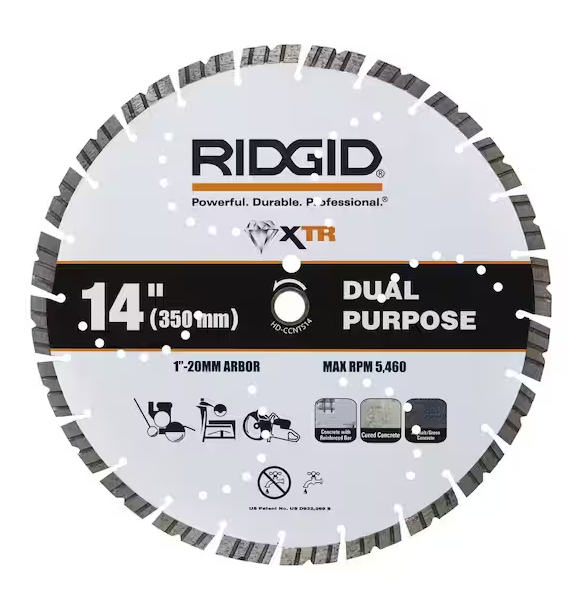 RIDGID 14 in. Dual Purpose XTR Diamond Blade