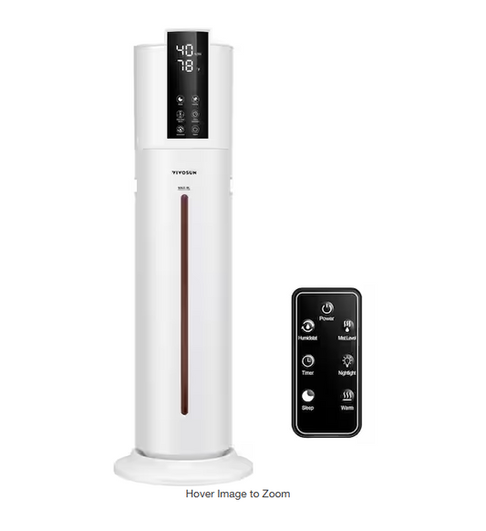 Vivosun 2.3 Gal. Cool and Warm Mist Ultrasonic Humidifier with Essential Oil Box and Remote Control up to 430 sq. ft.