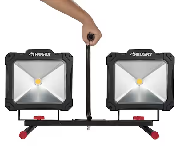 Husky 10,000-Lumen Twin-Head LED Work Light