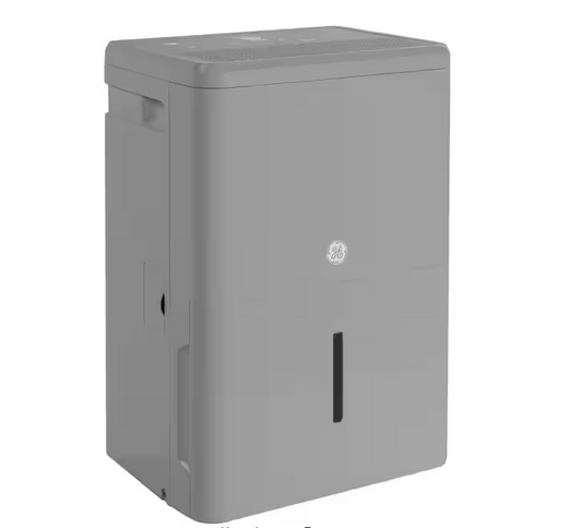 GE 50-Pint Dehumidifier with Built-in Pump for Basement, Garage or Wet Rooms up to 4500 sq. ft. in Grey, ENERGY STAR