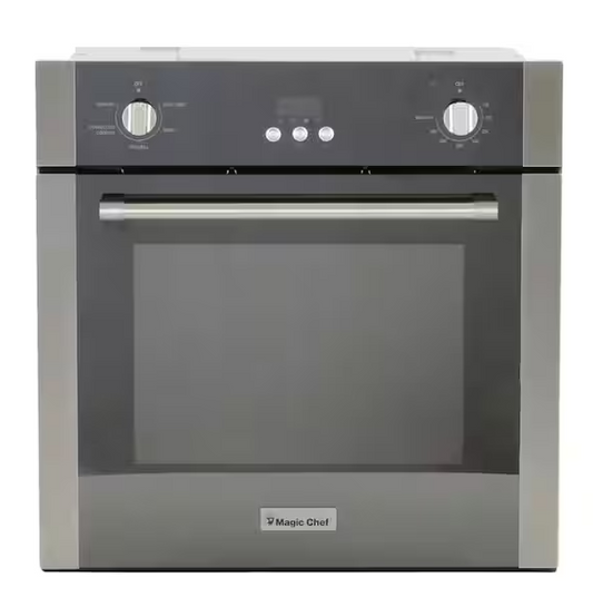 Magic Chef 24 in. 2.2 cu. ft. Single Electric Wall Oven with Convection in Stainless Steel