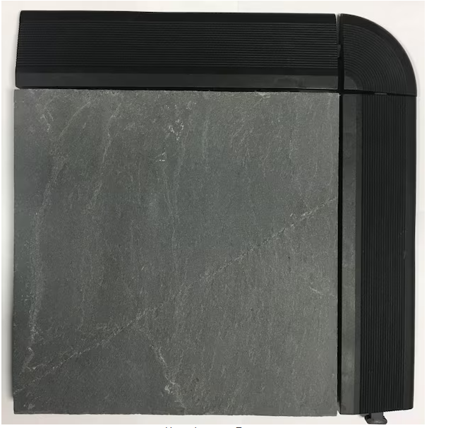 PVC Deck Tile Edge Kit 3 in. W x 12 in. L Black with 20 Edge and 4 Corners