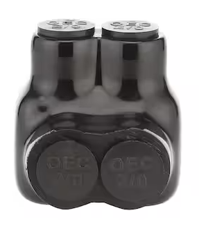 CE 14 AWG to 2/0 AWG Dual-Rated 2-Port 1-Sided Entry Insulated Multiple Tap Connector, Black