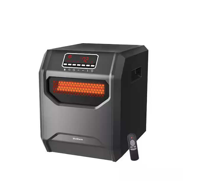 WeWarm Electric 6 Element Infrared Space Heater Black Plastic