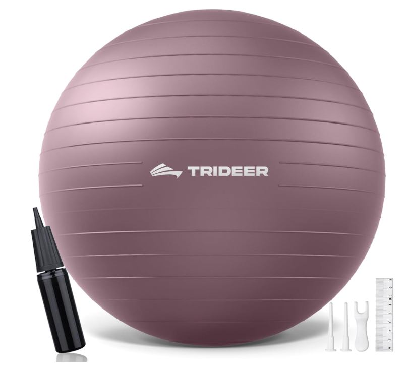 Trideer Yoga Ball - Exercise Ball for Workout pilates Stability - Anti-Burst and Slip Resistant