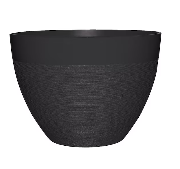 CHG 20 in. Decatur Black Resin Planter