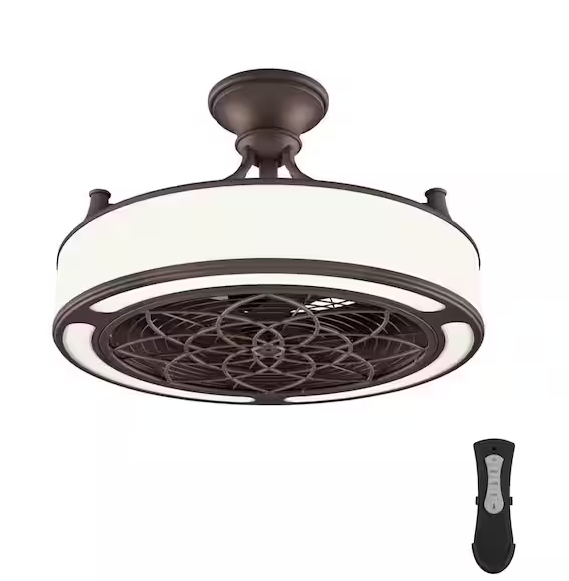 HDC Windara 22 in. LED Indoor/Covered Outdoor Bronze Ceiling Fan