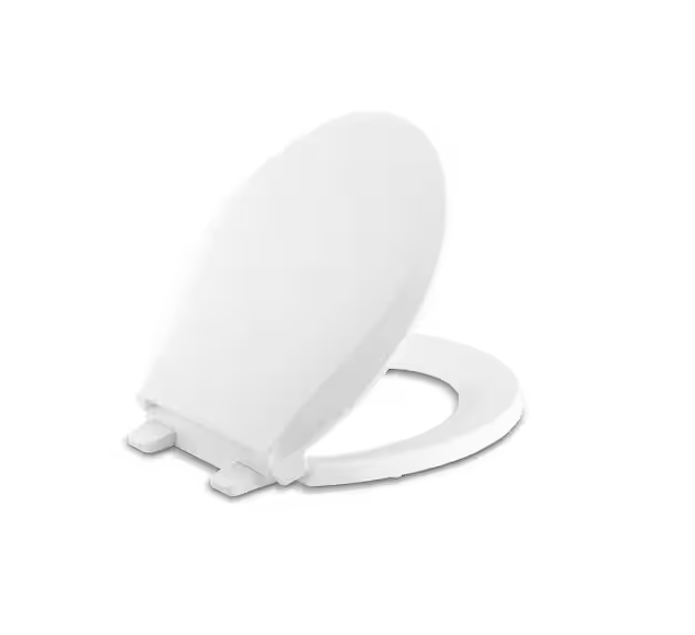 Kohler Cachet Round Antimicrobial, Soft Close Front Toilet Seat in White