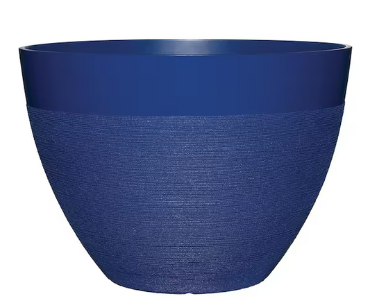 CHG Decatur 22 in. Sapphire Blue Resin Planter