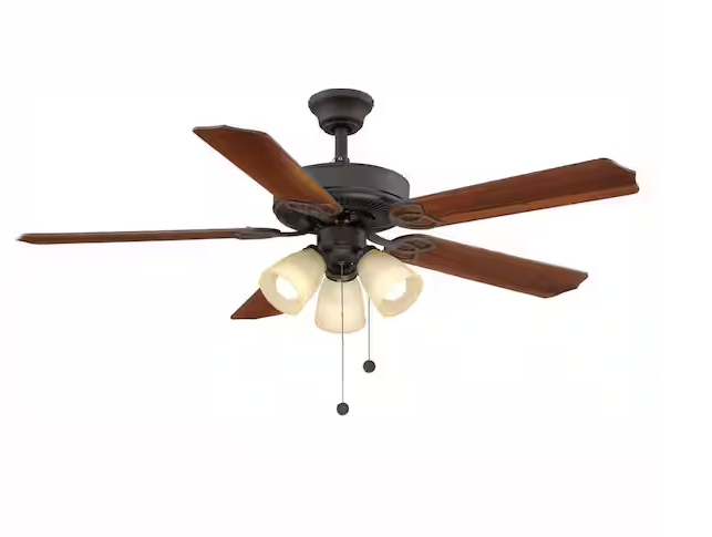 Brookhurst 52 in. LED Indoor Oil Rubbed Bronze Ceiling Fan with Light Kit