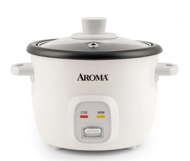 Aroma Housewares 4-Cups (Cooked) / 1Qt. Rice & Grain Cooker, White