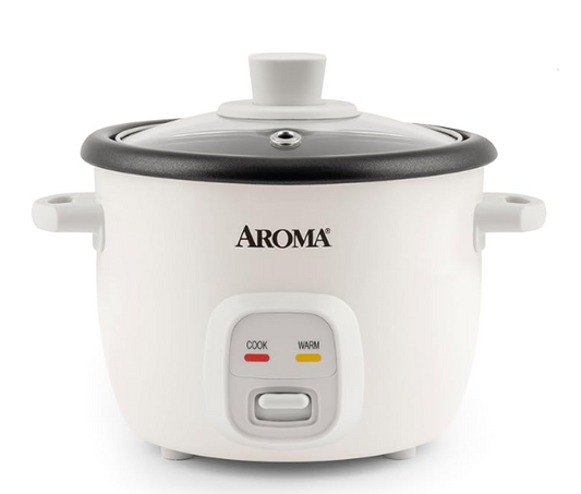 Aroma Housewares 4-Cups (Cooked) / 1Qt. Rice & Grain Cooker, White