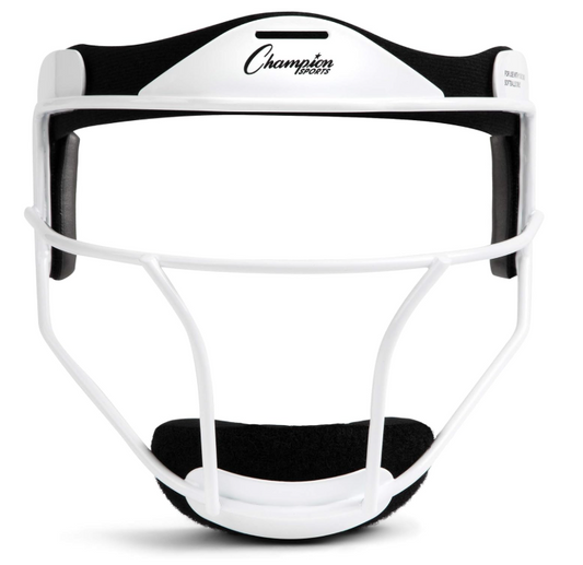 Champion Sports Steel Softball Face Mask - White, Adult