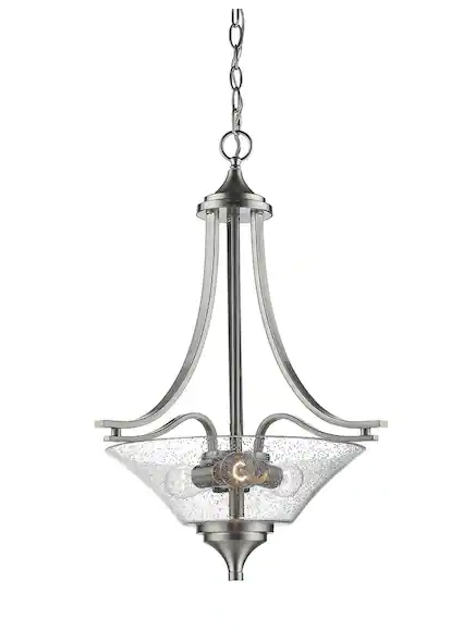 Millennium Lighting 19 in. 3-Light Satin Nickel Pendant