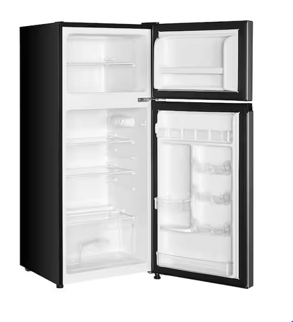 Magic Chef 18.5 in. W, 4.5 cu. ft. 2-Door Mini Refrigerator, with Freezer in Platinum Steel