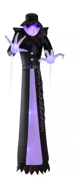 Gemmy 12 ft. Short Circuit Victorian Reaper Halloween Inflatable with Lightshow Projection