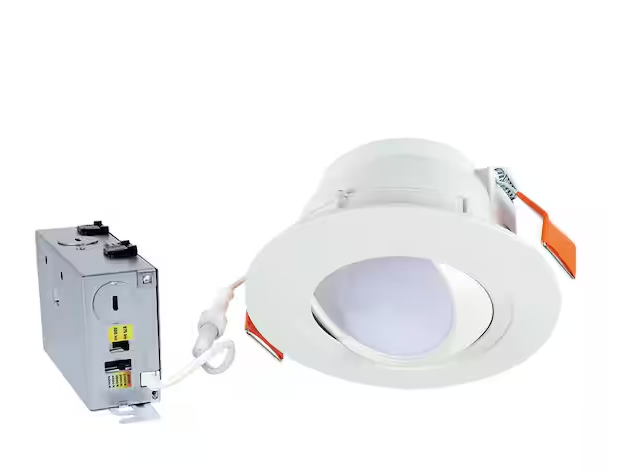 HALO RA 6 in. Integrated LED Recessed Light Trim, 600 Lumens/1000 Lumens, 5 Selectable CCT, D2W, 120-Volt, DM