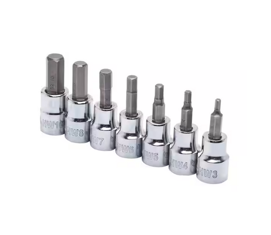 3/8 in. Drive Metric Hex Bit Socket Set (7-Piece)