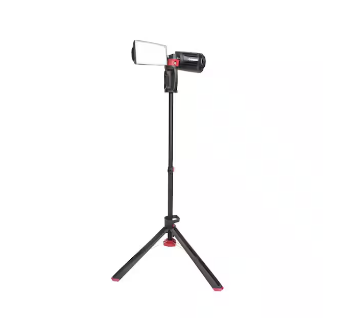 Husky 7000 Lumens Portable Corded LED Work Light with Tripod