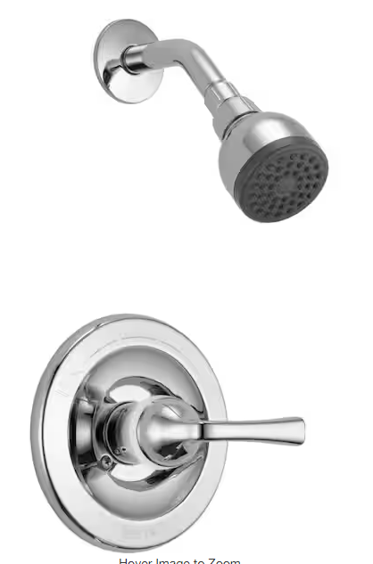 Delta Foundations Single-Handle 1-Spray Shower Faucet in Chrome (Valve Included)