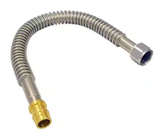 Apollo 3/4 in. Brass PEX-A Expansion Barb x 3/4 in. FNPT x 18 in. Corrugated Stainless Steel Water Heater Connector