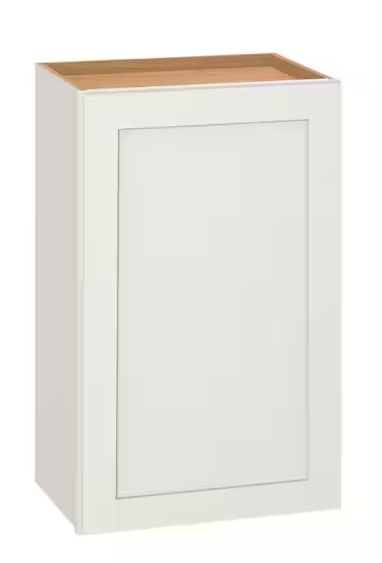 Hampton Bay Westfield Feather White Shaker Stock Assembled Wall Kitchen Cabinet (18 in. W x 12 in. D x 30 in. H)