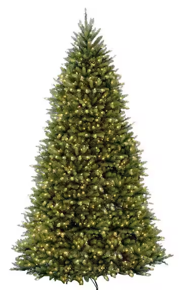 National Tree Company 12 ft. Pre-Lit Dunhill Fir Hinged Artificial Christmas Tree with Clear Lights