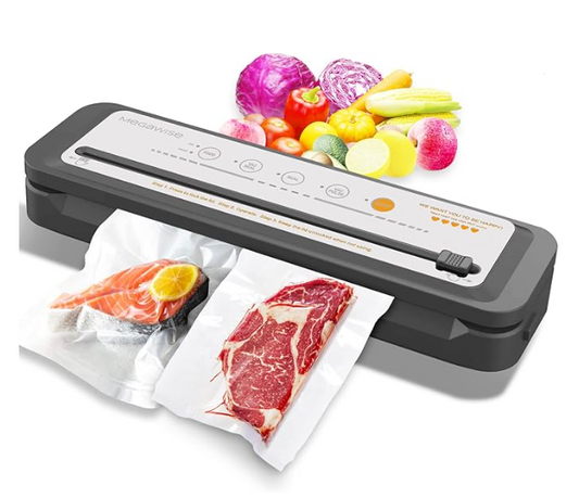 MegaWise Powerful but Compact Vacuum Sealer Machine (Silver)