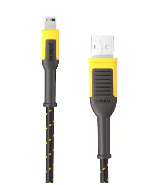 Dewalt Reinforced Braided Cable for Lightning 6 ft.