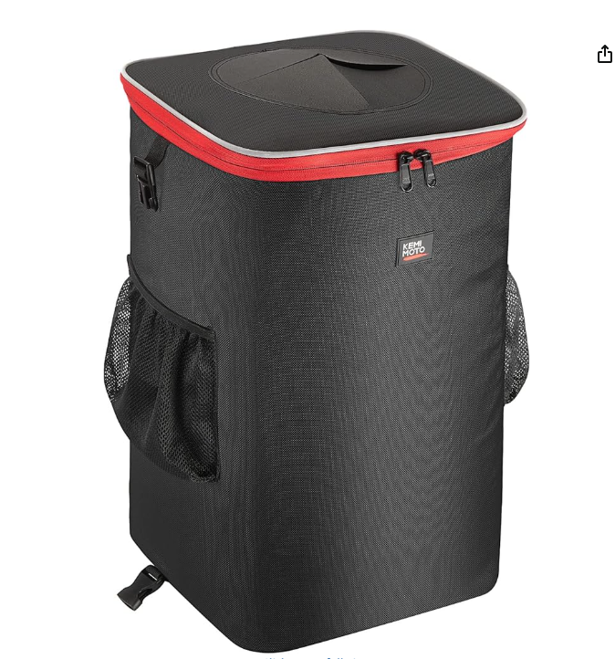 Boat Trash Can, Portable Reusable Boating Garbage Can with Lid Outdoor Collapsible