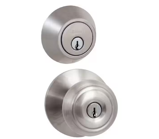 Hartford Satin Nickel Combo Pack with Double Cylinder Deadbolt