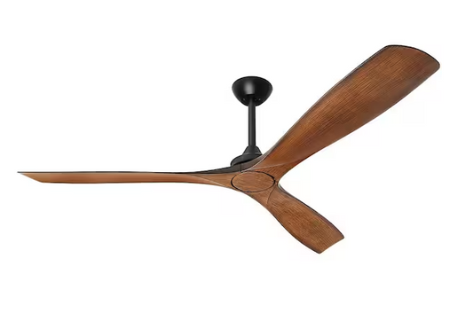 Depuley 60 in. Ceiling Fan No Light in Walnut with 3 Blades and Remote