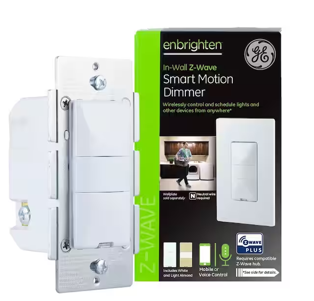 GE Enbrighten Z-Wave Plus Smart Lighting Control Motion Dimmer