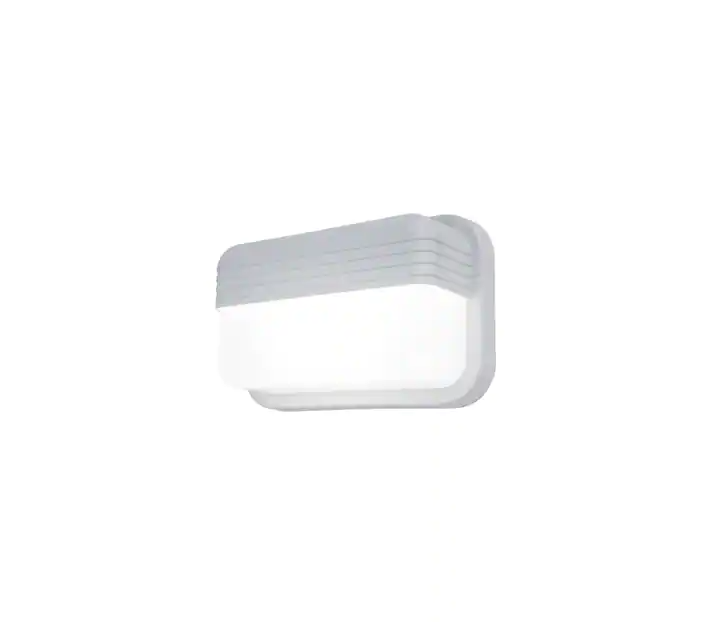 Coastal Port Jefferson White Outdoor Integrated LED Bulkhead Wall Lantern