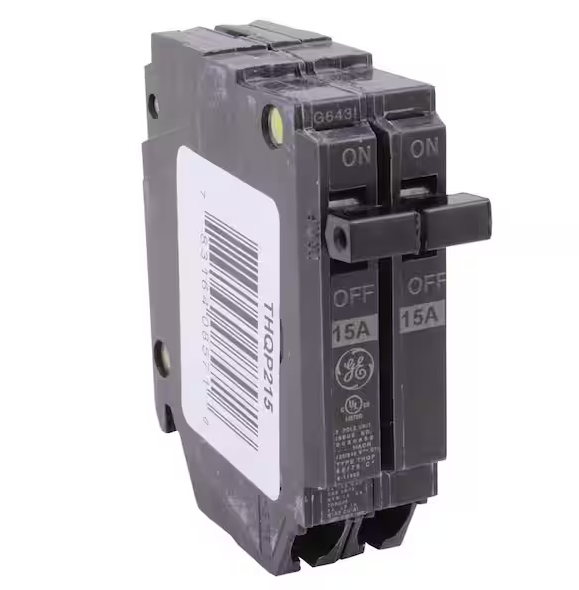 GE Q-Line 15 Amp 1 in. 2 Pole Circuit Breaker