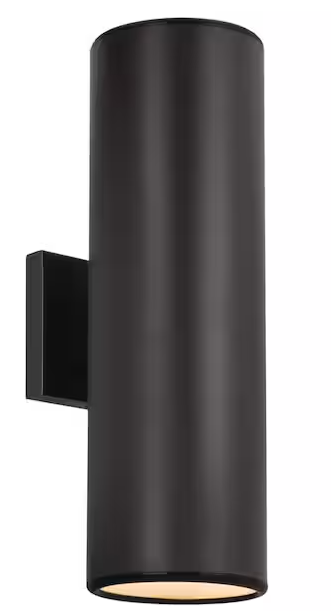 Enzo 60-Watt 1-Light Oil-Rubbed Bronze Modern Outdoor Hardwired Wall Sconce w/Oil Rubbed Bronze Shade