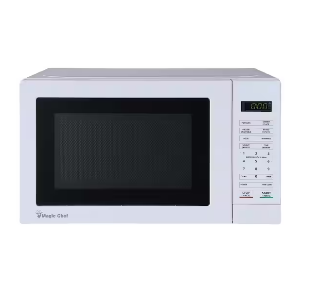 Magic Chef 17.3 in W, 0.7 cu. ft. Countertop Microwave, in White with 700-Watt Cooking Power