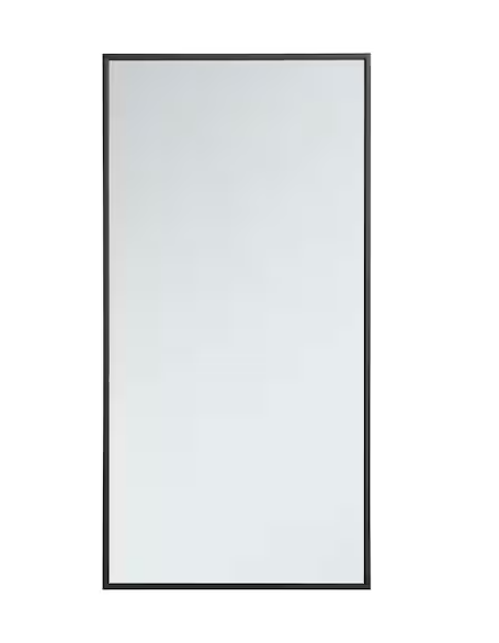 Medium Rectangle Black Modern Mirror (36 in. H x 18 in. W)