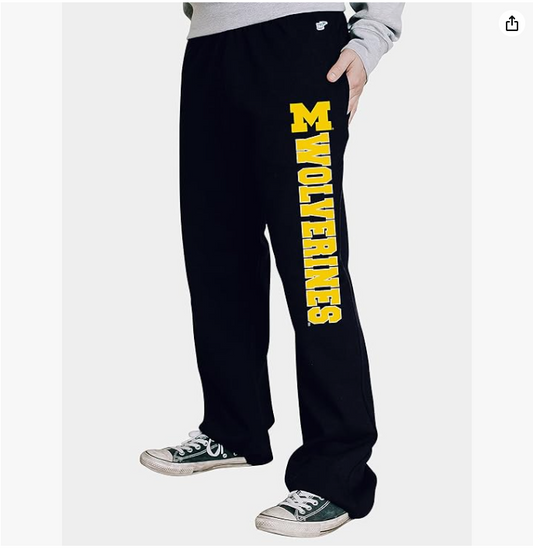 Men's Michigan Wolverines Sweatpants Captain, Team Color, Large