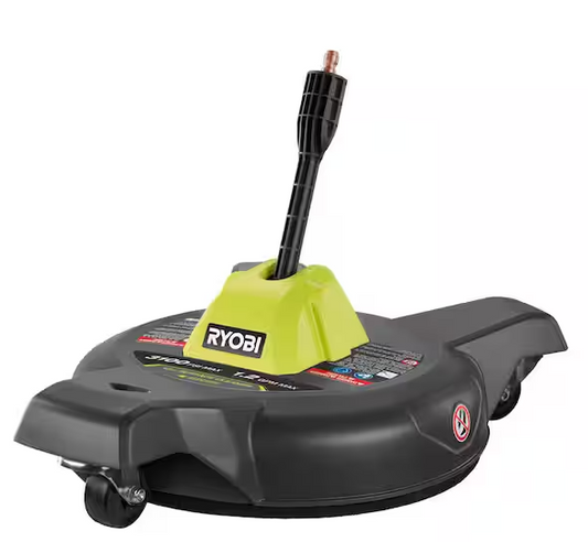 RYOBI 12 in. 3100 PSI Electric Pressure Washer Surface Cleaner with Caster Wheels