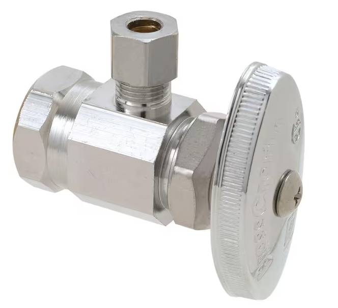 Brasscraft 1/2 in. FIP Inlet x 1/4 in. Compression Outlet Multi-Turn Angle Valve