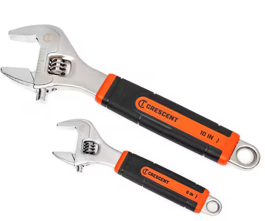 Crescent 6 in. and 10 in. Cushion Grip Adjustable Wrench Set (2-Piece)